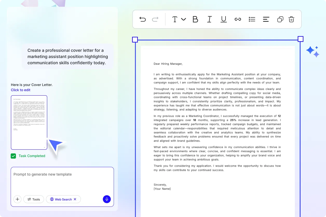 Free AI Cover Letter Generator, AI Cover Letter Maker Online [ No Signup ]